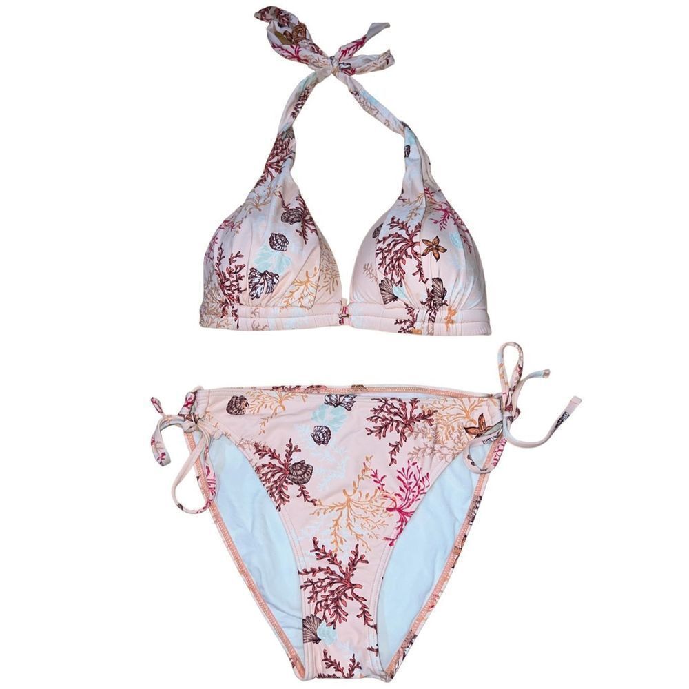 Sunsets Sea Siren Lily Cone Together Bikini Top & Bottom size Large